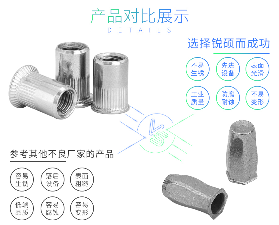 304不锈钢拉铆螺母